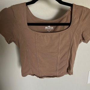 Brown hollister “baby tee” womans medium